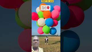 How many balloons can lift a person into the air shorts mrbeastmrbeastshorts youtubeshorts [upl. by Olsewski]