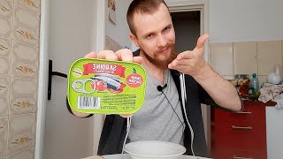 Eating Canned Fish ASMR  Sardines in Tomato Sauce  No Talking [upl. by Mel]