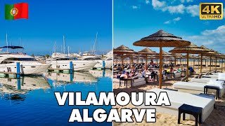 VILAMOURA Algarve Luxury Resort Portugal 🇵🇹  Vilamoura Marina amp Beach Walking Tour [upl. by Elolcin]