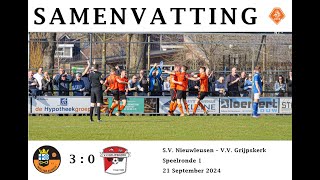 Samenvatting SV Nieuwleusen 1  Grijpskerk 1 [upl. by Rozella]