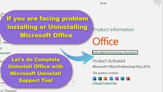 Microsoft Office Uninstall Install Issues solved msoffice windows10 [upl. by Varien]