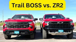 2025 Chevy Silverado ZR2 vs Trail Boss  Review [upl. by Ahsienod8]