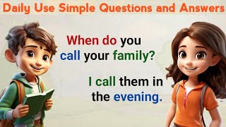 English Speaking Practice for Beginners  Learn English  Simple Questions And Answers [upl. by Clapp]