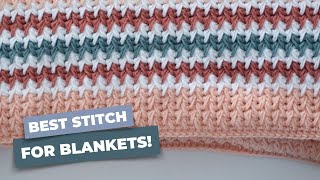 The BEST Crochet Stitch for Blankets Crochet Feather Stitch Tutorial [upl. by Harahs]