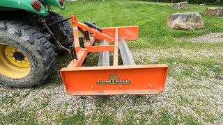 Plane and simple it works Using a Landpride land plane to cut out weeds from driveway Free stone [upl. by Edac]