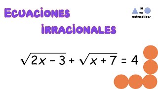 Resolver ecuaciones irracionales con dos raíces paso a paso [upl. by Emilie484]