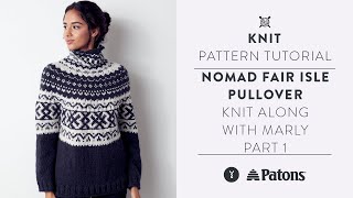 How to Knit a Fair Isle Sweater with Marly Bird  Yoke Pullover Pattern Tutorial  Part One [upl. by Nahguav407]