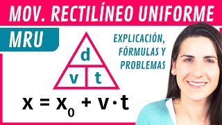 MRU Movimiento Rectilíneo Uniforme 🚗 Explicación Fórmulas y Ejercicios [upl. by Botti]