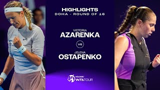 Victoria Azarenka vs Jelena Ostapenko  2024 Doha Round of 16  WTA Match Highlights [upl. by Brackely973]