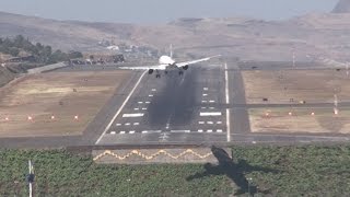 Dramatic Crosswind Storm terrifying landing at Madeira Cristiano Ronaldo Airport [upl. by Segal168]