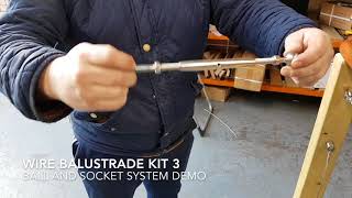 Wire Rope Balustrade Kit 3 Ball and Socket Installation Guide  GS Products [upl. by Idroj]