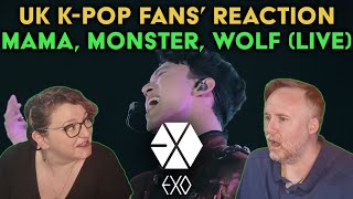 EXO  Mama Monster Wolf Live  UK KPop Fans Reaction [upl. by Kessler318]