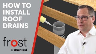 How to install a flat roof drain rainwater outlet using Frost by Drainfast installation guide [upl. by Etram]