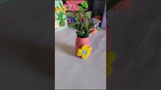 Waste bottle diy 🎀🍒🌿🦢 clayart diycrafts fypシ゚ [upl. by Nnylav661]