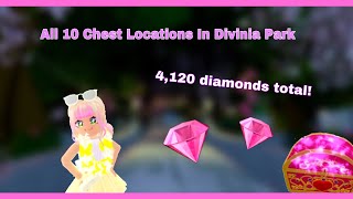 All 10 Chest Locations In Divinia Park  Roblox Royal High [upl. by Adnana]