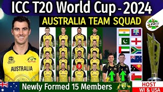 ICC T20 World Cup 2024  Australia Team Squad  T20 World Cup 2024 Australias Squad  AUS WC 2024 [upl. by Dareece]