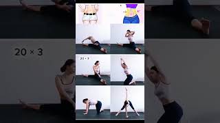 Slim waist workout at home workout weightloss yoga fitness short stomachworkout shorts [upl. by Rebecka]