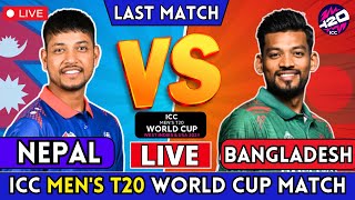 NEPAL VS BANGLADESH ICC T20 WORLD CUP LIVE  T20 WORLD CUP MATCH 2024 ANALYSIS [upl. by Kroo]