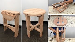 Taburete o Banquito Plegable de Madera Muy Bonito  Tutorial de Carpintería [upl. by Lefty813]