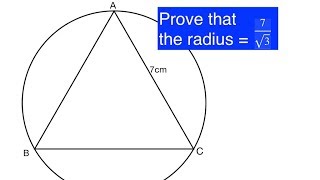 Equilateral triangle inside a circle problem [upl. by Otreblig]