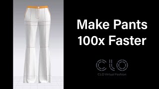 Make Pants 100x Faster  Modular Configurator for Pants in Clo3D [upl. by Tnarg]