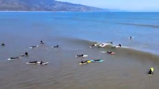 A Sunday at Bolinas Beach  Longboard Surfing  Marin County  California [upl. by Princess27]