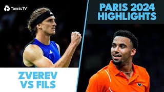 Intense Alexander Zverev vs Arthur Fils Match  Paris 2024 Highlights [upl. by Yelha923]