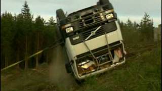 Volvo Trucks Safety  Rollover test exterior view [upl. by Koffler]