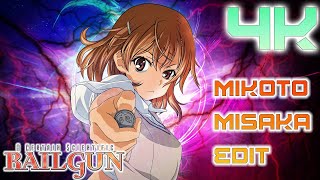 Mikoto misaka 4K Edit Crazy in Love [upl. by Novihs]