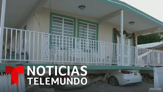 Videos muestran el momento del temblor de magnitud 58 en Puerto Rico  Noticias Telemundo [upl. by Banquer]