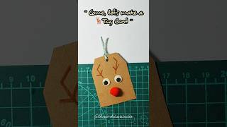 Tag Card 🦌🪄❄️cardmaking tag explore shorts youtubeshorts chritmascraft trendingshorts craft [upl. by Rheims]