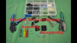 Weather Pack Connectors Assembly Instructions Disassembly Crimp Tool [upl. by Connel]