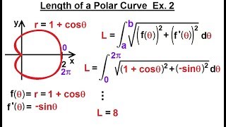 Calculus 2 Polar Coordinates 32 of 38 Length of a Polar Curve Example 2 [upl. by Sarge]