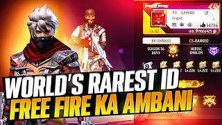 World Most Rarest 🤑Free Fire Account Ever P9 Gaming id Review😱🤯 [upl. by Daiz357]