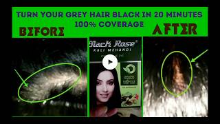 Black Rose Natural Kali Mehndi Powder Hair dye👸 Review [upl. by Niltak818]