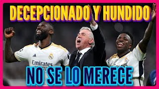 ANCELOTTI DECEPCIONADO Y HUNDIDO VE QUE LA PLANTILLA LE HA DEJADO TIRADO ¡NO SE LO MERECE [upl. by Arabel]