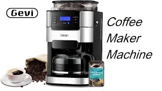 GEVI Programmable 10Cup Grind amp Brew Coffee Maker Machine with Builtin Grinder [upl. by Revkah844]