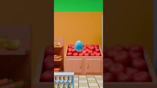 Humpty Dumpty Grocery Store Egg Chase  shorts cocomelon dance song [upl. by Landre]