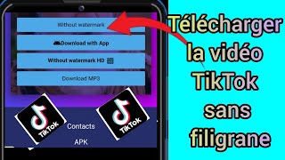 comment télécharger une vidéo Tiktok sans filigrane [upl. by Springer]