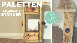 Toilettenpapierhalter aus Paletten  Upcycling DIY  Klopapierhalter selber machen  Anleitung [upl. by Grobe629]