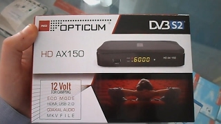 Opticum AX 150 HD Satellite Receiver Video Review 720P [upl. by Delora]