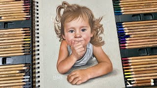 PASTEL pencils PORTRAIT painting ⏐ PROCESS video [upl. by Elijah65]