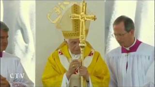 Pope Benedict XVI  World Youth Day 2011 AngelusFinal Blessing [upl. by Losse793]