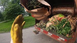 YARD WASTE DAY part 2  Gopro garbage man [upl. by Ynetsed]