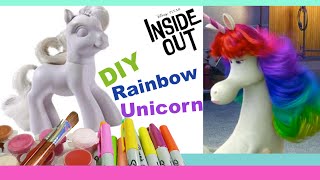 Custom mlp INSIDE OUT Rainbow Unicorn DIY  My little pony toy from Hasbro [upl. by Pentha]