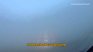 Airbus A320 autoland ILS CAT III RVR 300 very low visibility landing [upl. by Ferullo]