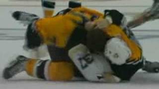 Ryan VandenBussche vs Colton Orr Nov 5 2005 [upl. by Yremogtnom]