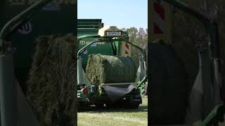 Pressing  Wrapping Bales  Fendt 716  Krone  Henk van den Berg [upl. by Nnylarat]