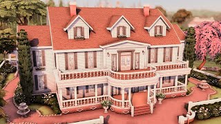 HUGE BASE GAME COLONIAL MANSION 🏡 The Sims 4 Speed Build  No CC [upl. by Avilo]