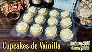 ✅ Cupcakes para Vender 💲VAINILLA 🧁 Recetas Fáciles 👩🏻‍🍳 Aprende Reposteria Gratis en Youtube 👨🏻‍🍳 [upl. by Liuka]